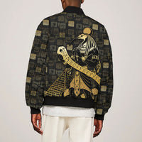 Egyptian God Thoth Bomber Jacket Ancient Mythology Ibis Wisdom Hieroglyphic