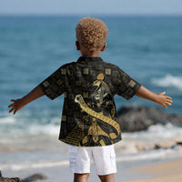 Egyptian God Thoth Kid Hawaiian Shirt Ancient Mythology Ibis Wisdom Hieroglyphic DT05