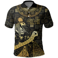 Egyptian God Thoth Polo Shirt Ancient Mythology Ibis Wisdom Hieroglyphic
