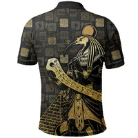 Egyptian God Thoth Polo Shirt Ancient Mythology Ibis Wisdom Hieroglyphic