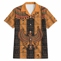 Egyptian God Horus Hawaiian Shirt Ancient Mythology Falcon Hieroglyphic Patterns