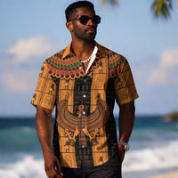 Egyptian God Horus Hawaiian Shirt Ancient Mythology Falcon Hieroglyphic Patterns DT05