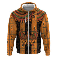 Egyptian God Horus Hoodie Ancient Mythology Falcon Hieroglyphic Patterns