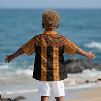 Egyptian God Horus Kid Hawaiian Shirt Ancient Mythology Falcon Hieroglyphic Patterns DT05