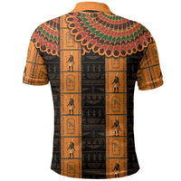 Egyptian God Horus Polo Shirt Ancient Mythology Falcon Hieroglyphic Patterns