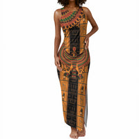 Egyptian God Horus Tank Maxi Dress Ancient Mythology Falcon Hieroglyphic Patterns