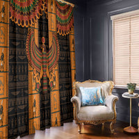 Egyptian God Horus Window Curtain Ancient Mythology Falcon Hieroglyphic Patterns