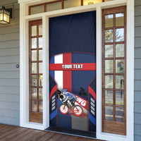 Personalized Netherlands Cycling Door Cover Sporty Style Navy - Wonder Print Shop
