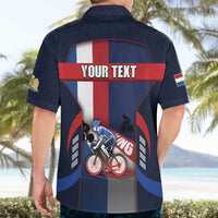 Personalized Netherlands Cycling Hawaiian Shirt Sporty Style Navy - Wonder Print Shop