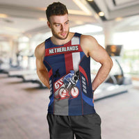 Personalized Netherlands Cycling Men Tank Top Sporty Style Navy - Wonder Print Shop