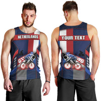 Personalized Netherlands Cycling Men Tank Top Sporty Style Navy - Wonder Print Shop