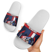 Netherlands Cycling Slide Sandals Sporty Style Navy - Wonder Print Shop