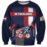 Personalized Netherlands Cycling Sweatshirt Sporty Style Navy - Wonder Print Shop