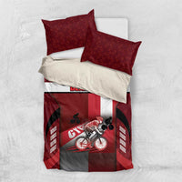 Denmark Cycling Bedding Set Sporty Style Red - Wonder Print Shop