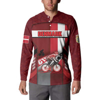 Personalized Denmark Cycling Button Sweatshirt Sporty Style Red - Wonder Print Shop
