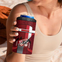 Personalized Denmark Cycling 4 in 1 Can Cooler Tumbler Sporty Style Red - Wonder Print Shop