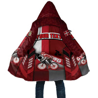 Personalized Denmark Cycling Cloak Sporty Style Red - Wonder Print Shop
