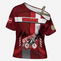 Personalized Denmark Cycling Cross Shoulder Shirt Sporty Style Red - Wonder Print Shop