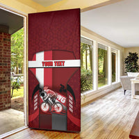 Personalized Denmark Cycling Door Cover Sporty Style Red - Wonder Print Shop