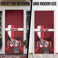 Personalized Denmark Cycling Door Cover Sporty Style Red - Wonder Print Shop