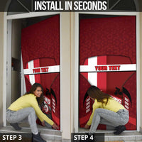 Personalized Denmark Cycling Door Cover Sporty Style Red - Wonder Print Shop