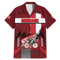 Personalized Denmark Cycling Family Matching Mermaid Dress and Hawaiian Shirt Sporty Style Red - Wonder Print Shop