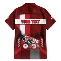 Personalized Denmark Cycling Family Matching Mermaid Dress and Hawaiian Shirt Sporty Style Red - Wonder Print Shop