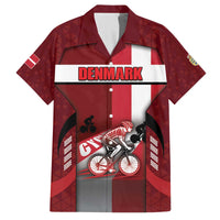 Personalized Denmark Cycling Family Matching Off The Shoulder Long Sleeve Dress and Hawaiian Shirt Sporty Style Red - Wonder Print Shop