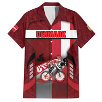 Personalized Denmark Cycling Family Matching Off Shoulder Maxi Dress and Hawaiian Shirt Sporty Style Red - Wonder Print Shop