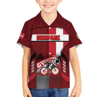 Personalized Denmark Cycling Family Matching Off Shoulder Short Dress and Hawaiian Shirt Sporty Style Red - Wonder Print Shop