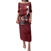 Personalized Denmark Cycling Family Matching Puletasi and Hawaiian Shirt Sporty Style Red - Wonder Print Shop