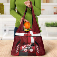 Denmark Cycling Grocery Bag Sporty Style Red - Wonder Print Shop