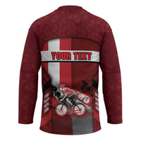 Personalized Denmark Cycling Hockey Jersey Sporty Style Red - Wonder Print Shop