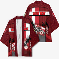 Personalized Denmark Cycling Kimono Sporty Style Red - Wonder Print Shop