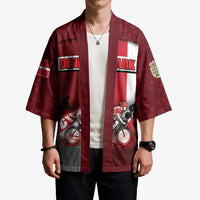 Personalized Denmark Cycling Kimono Sporty Style Red - Wonder Print Shop