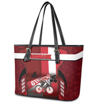 Denmark Cycling Leather Tote Bag Sporty Style Red - Wonder Print Shop