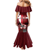 Personalized Denmark Cycling Mermaid Dress Sporty Style Red - Wonder Print Shop