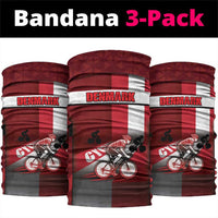 Denmark Cycling Neck Gaiter Sporty Style Red - Wonder Print Shop