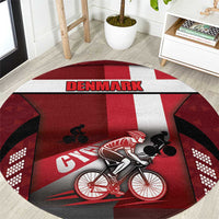 Denmark Cycling Round Carpet Sporty Style Red - Wonder Print Shop