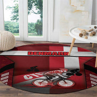 Denmark Cycling Round Carpet Sporty Style Red - Wonder Print Shop