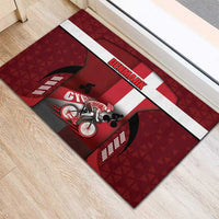 Denmark Cycling Rubber Doormat Sporty Style Red - Wonder Print Shop