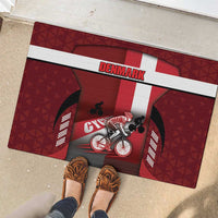 Denmark Cycling Rubber Doormat Sporty Style Red - Wonder Print Shop