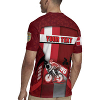 Personalized Denmark Cycling Rugby Jersey Sporty Style Red - Wonder Print Shop