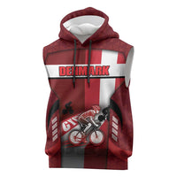 Personalized Denmark Cycling Sleeveless Hoodie Sporty Style Red - Wonder Print Shop