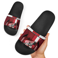 Denmark Cycling Slide Sandals Sporty Style Red - Wonder Print Shop