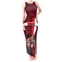 Personalized Denmark Cycling Tank Maxi Dress Sporty Style Red - Wonder Print Shop