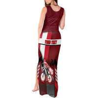 Personalized Denmark Cycling Tank Maxi Dress Sporty Style Red - Wonder Print Shop