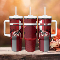 Personalized Denmark Cycling Tumbler With Handle Sporty Style Red - Wonder Print Shop