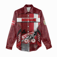 Personalized Denmark Cycling Women Casual Shirt Sporty Style Red - Wonder Print Shop