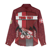 Personalized Denmark Cycling Women Casual Shirt Sporty Style Red - Wonder Print Shop